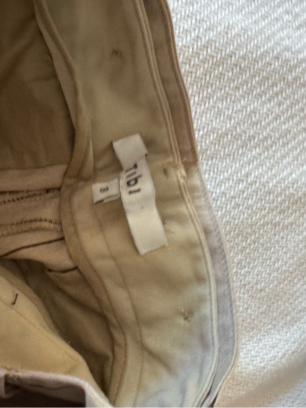 Tibi Beige Pinstripe Paperbag Waist Trousers - Picture 5 of 5